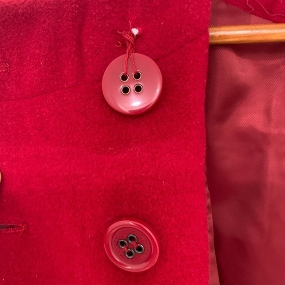BCBGMaxazria Red Wool Double Breasted Peacoat Size XS/0 - Picture 8 of 10